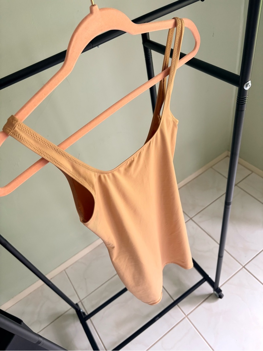 NWT Skims Signature Swim Tank Dress Size Mini Ochre Nude Cover-up | Small S - Picture 8 of 10